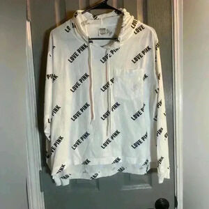 PINK Victoria’s Secret Hoodie in black & white. Women’s S/P